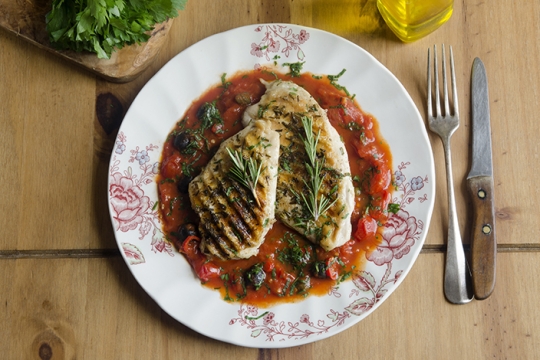 grilled chicken with sofrito sauce